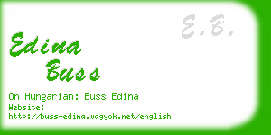 edina buss business card